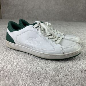 Lacoste Sport Nistos DL SPM Leather White/Green Sneakers Shoes Mens 12‎ EU 46